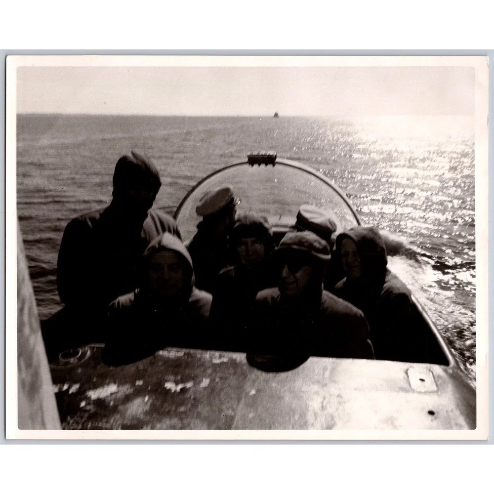 1956 US Navy Photo Members of Congress Aboard USS Nautilus Submarine Inspection